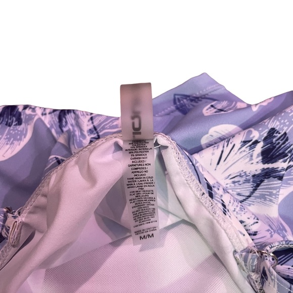 LIQUID  SWIMWEAR TANKINI SET BLUE/WHITE W/FLORAL PRINT SIZE M - Picture 9 of 12